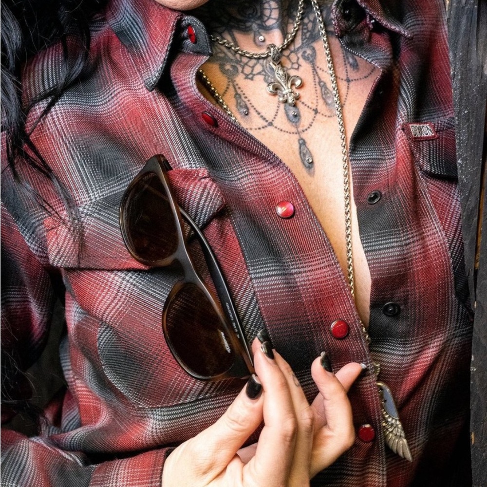Dixxon women’s “The Count” flannel. Limited edition style no longer sold. NWOT.